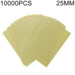 10000 PCS Pegatina de sellado autoadhesiva de forma redonda transparente, Diámetro: 25 mm