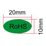1000 PCS Etiqueta autoadhesiva RoHS de forma ovalada Etiqueta RoHS, Tamaño: 10x20 mm - Imagen 2