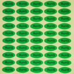 1000 PCS Etiqueta autoadhesiva RoHS de forma ovalada Etiqueta RoHS, Tamaño: 10x20 mm - Imagen 3