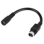 Cable de conexión de alimentación hembra de 4 pines DIN macho a CC de 5,5 x 2,1 mm, longitud: 0,15 m