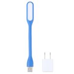 Luz de lectura flexible con interfaz USB de 6 LED con adaptador de corriente de EE. UU.