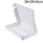 Caja de envío Caja de embalaje de ropa, Color: Blanco, Tamaño: 36x26x6cm