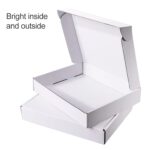 Caja de envío de 2 piezas Caja de embalaje de ropa, color: blanco, tamaño: 40x30x4cm - Imagen 3