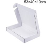 Caja de envío Caja de embalaje de ropa, Color: Blanco, Tamaño: 53x40x10cm
