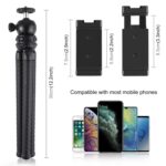 PULUZ Mini Octopus Soporte de trípode flexible con cabezal esférico y abrazadera para teléfono + Adaptador de montaje en trípode y tornillo largo para cámaras SLR, GoPro, teléfono móvil, tamaño: 30 cm x 5 cm - Imagen 3