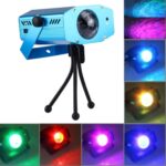 3W x 3 RGB Mini proyector de onda de agua, Con control remoto, enchufe de la UE