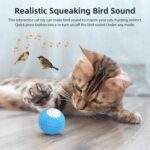 Bola luminosa de entrenamiento de gato de juguete para mascotas automática inteligente C1, sin control remoto, 5cm Auto - Imagen 3