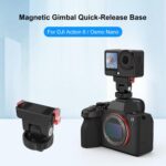 Base de montaje de liberación rápida para gimbal de plástico PULUZ para DJI Osmo Action 6 / Nano, Gimbal Quick-Release Base - Imagen 2