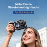 Adaptador de expansión de jaula de cámara metálica PULUZ con empuñadura para DJI Osmo Action 6, For DJI Osmo Action 6 - Imagen 2