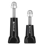 Perilla de plástico PULUZ con tornillo largo estándar y tornillo corto para GoPro, Insta360, DJI y otras cámaras de acción (negra)