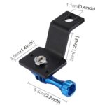 Soporte fijo para motocicleta de aleación de aluminio PULUZ con adaptador de trípode y tornillo para GoPro Hero11 Black / HERO10 Black /9 Black /8 Black /7/6/5/5 Session /4 Session /4/3+ /3/2/1, DJIOsmo Action y otras cámaras de acción... - Imagen 4