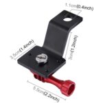 Soporte fijo para motocicleta de aleación de aluminio PULUZ con adaptador de trípode y tornillo para GoPro Hero11 Black / HERO10 Black /9 Black /8 Black /7/6/5/5 Session /4 Session /4/3+ /3/2/1, DJIOsmo Action y otras cámaras de acción... - Imagen 4
