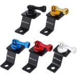 Soporte fijo para motocicleta de aleación de aluminio PULUZ con adaptador de trípode y tornillo para GoPro Hero11 Black / HERO10 Black /9 Black /8 Black /7/6/5/5 Session /4 Session /4/3+ /3/2/1, DJIOsmo Action y otras cámaras de acción... - Imagen 6
