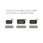 PULUZ VIDEO 19 PIN HDMI A Micro HDMI Cable para GoPro Hero10 Black / Hero9 Black / 8 Black / 7/6/5/4/3 + / 3, Sony, LG, Panasonic, Canon, Nikon, Smartphones y cámaras, Longitud: 1.5metro - Imagen 5