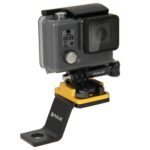 PULUZ Soporte fijo de metal para motocicleta para GoPro Hero11 Black / HERO10 Black /9 Black /8 Black /7/6/5/5 Session /4 Session /4/3+ /3/2/1, DJI Osmo Action y otras cámaras de acción, Fixed Mount 1 (Gold) - Imagen 5