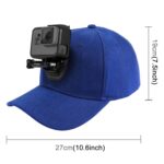 Gorra de béisbol PULUZ con soporte de hebilla con gancho en J y tornillo para GoPro, DJI OSMO Action y otras cámaras de acción, Baseball Hat Dark Blue Color - Imagen 3