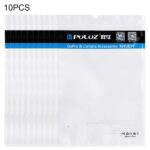 10 PCS PULUZ 25.8cm x 18cm Hole Agujero Claro Frente Blanco Pearl Joyería Zip Bloqueo de cremallera Bolsa de embalaje (Tamaño: L)