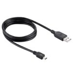 PULUZ 1m Mini Cable de carga de datos de sincronización USB de 5 pines para Canon EOS 50D / 60D / 70D / 5D2 / 5D3