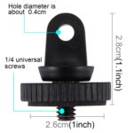 Adaptador de montaje en trípode con tornillo PULUZ de 1/4 de pulgada para GoPro, Insta360, DJI y otras cámaras de acción, orificio para tornillo de 5 mm de diámetro, diámetro de 3,3 cm - Imagen 4