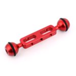 PULUZ Brazo de bolas dobles de aleación de aluminio de 5,1 pulgadas y 13 cm, diámetro de bola: 25 mm, 5.1 inch (Red)