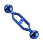 PULUZ Brazo de bolas dobles de aleación de aluminio de 5,0 pulgadas y 12,6 cm, diámetro de bola: 25 mm, 5.0 inch (Blue)