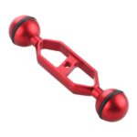 PULUZ Brazo de bolas dobles de aleación de aluminio de 5,0 pulgadas y 12,6 cm, diámetro de bola: 25 mm, 5.0 inch (Red)