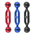 PULUZ Brazo de bolas dobles de aleación de aluminio de 5,0 pulgadas y 12,6 cm, diámetro de bola: 25 mm, 5.0 inch (Blue) - Imagen 6