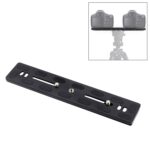 Abrazadera QR de placa de liberación rápida de aleación de aluminio-magnesio PU-200 de 200mm de longitud PULUZ para cabeza de bola de trípode Benro B3 / J2 / J3
