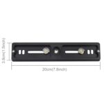 Abrazadera QR de placa de liberación rápida de aleación de aluminio-magnesio PU-200 de 200mm de longitud PULUZ para cabeza de bola de trípode Benro B3 / J2 / J3 - Imagen 2