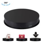 PULUZ Placa giratoria eléctrica USB de 30cm, soporte de exhibición, accesorios de grabación de vídeo, placa giratoria para fotografía, carga de 10-20kg, 30cm Load Load 10-20kg  Black