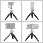 PULUZ Mini soporte para trípode de escritorio ABS simple con tornillo de 1/4 de pulgada para cámaras DSLR y digitales, altura de trabajo: 9 cm, ABS Tripod - Imagen 4