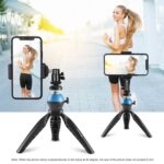 PULUZ Mini soporte para trípode de escritorio ABS simple con tornillo de 1/4 de pulgada para cámaras DSLR y digitales, altura de trabajo: 9 cm, ABS Tripod - Imagen 5