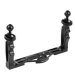 Estabilizador de bandeja de aleación de aluminio con dos asas PULUZ para carcasas de cámaras subacuáticas, Light Aluminium Tray Stabilizer(Red) - Imagen 2