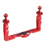 Estabilizador de bandeja de aleación de aluminio con dos asas PULUZ para carcasas de cámaras subacuáticas, Light Aluminium Tray Stabilizer(Black) - Imagen 2