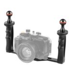 Estabilizador de bandeja de aleación de aluminio con dos asas PULUZ para carcasas de cámaras subacuáticas, B Type Alloy Tray Stabilizer(Black)