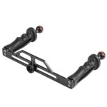 Estabilizador de bandeja de aleación de aluminio con dos asas PULUZ para carcasas de cámaras subacuáticas, B Type Alloy Tray Stabilizer(Black) - Imagen 3