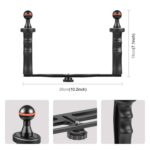 Estabilizador de bandeja de aleación de aluminio con dos asas PULUZ para carcasas de cámaras subacuáticas, B Type Alloy Tray Stabilizer(Black) - Imagen 4