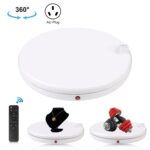 PULUZ Soporte de exhibición giratorio con control remoto de velocidad de ajuste de 45 cm con toma de corriente, blanco, carga 100 kg, 45cm Load 100kg White AU Plug with Power Socket