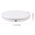 PULUZ Soporte de exhibición giratorio con control remoto de velocidad de ajuste de 45 cm con toma de corriente, blanco, carga 100 kg, 45cm Load 100kg White AU Plug with Power Socket - Imagen 2