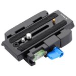 Adaptador de abrazadera de liberación rápida PULUZ + placa de liberación rápida para cámaras DSLR y SLR, QR Plate Black, QR Plate Gold