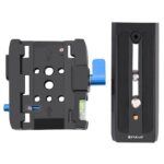 Adaptador de abrazadera de liberación rápida PULUZ + placa de liberación rápida para cámaras DSLR y SLR, QR Plate Black, QR Plate Gold - Imagen 4