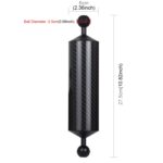 PULUZ 10,82 pulgadas 27,5 cm Longitud 60 mm Diámetro Bolas dobles Brazo flotante de fibra de carbono, Diámetro de la bola: 25 mm, Flotabilidad: 350 g - Imagen 3