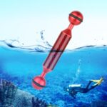 PULUZ 5 pulgadas 13 cm de longitud 20,8 mm de diámetro Brazo flotante de fibra de carbono con bolas dobles, diámetro de la bola: 25 mm, 5 inch Red