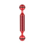 PULUZ 5 pulgadas 13 cm de longitud 20,8 mm de diámetro Brazo flotante de fibra de carbono con bolas dobles, diámetro de la bola: 25 mm, 5 inch Red - Imagen 2