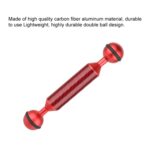 PULUZ 5 pulgadas 13 cm de longitud 20,8 mm de diámetro Brazo flotante de fibra de carbono con bolas dobles, diámetro de la bola: 25 mm, 5 inch Red - Imagen 4