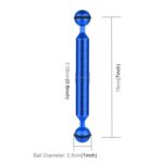 PULUZ 7 pulgadas, 18 cm de longitud, 20,8 mm de diámetro, bolas dobles, brazo flotante de fibra de carbono, diámetro de la bola: 25 mm, 7 inch Black, 7 inch Blue, 7 inch Red - Imagen 3