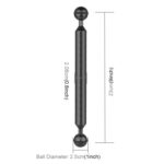 PULUZ 9 pulgadas, 23 cm de longitud, 20,8 mm de diámetro, bolas dobles, brazo flotante de fibra de carbono, diámetro de la bola: 25 mm, 9 inch Black, 9 inch Blue, 9 inch Red - Imagen 3
