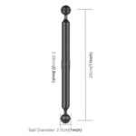 PULUZ 11 pulgadas, 28 cm de longitud, 20,8 mm de diámetro, bolas dobles, brazo flotante de fibra de carbono, diámetro de la bola: 25 mm, 11 inch Black, 11 inch Blue, 11 inch Red - Imagen 3