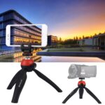 Mini trípode de bolsillo PULUZ con rótula de bola de 360 grados y abrazadera para teléfono inteligente, Tripod + Clamp