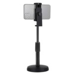 Soporte de escritorio de la base redonda PULUZ con la abrazadera del teléfono, altura ajustable: 15.5cm-25.5cm - Imagen 2